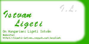 istvan ligeti business card